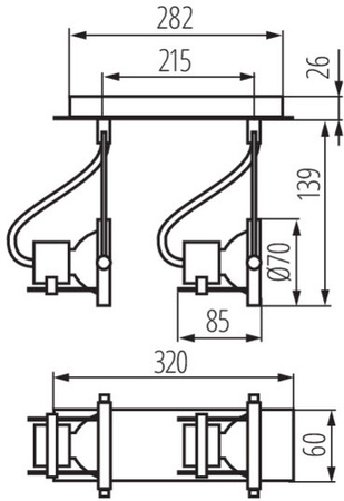 Nástěnné svítidlo nastavitelné LED GU10 Chrome Sonda Kanlux