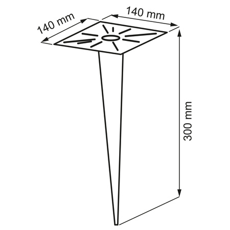 Sanico Goldlux 30cm hnací kotva pro zahradní tyč