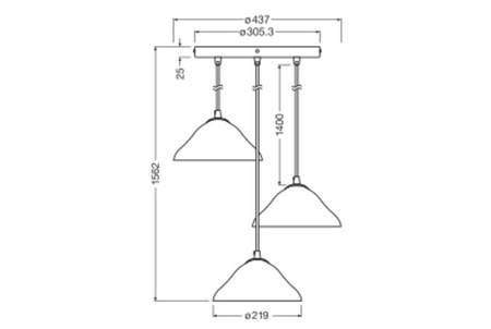 Dekorativní stropní závěsné svítidlo E14 White Decor Ledvance