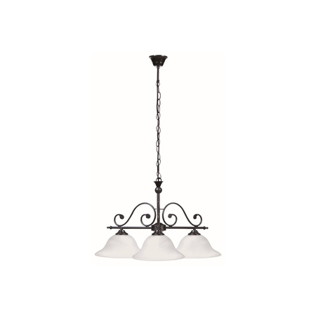 Závěsné stropní svítidlo Lustr 3x E27 Black Classic Dorothea 7773 Rabalux