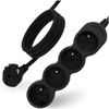 Síťový prodlužovací kabel Uzemněný napájecí pásek 4 zásuvky 1,5 m Černý kabel Lendo Lumiled