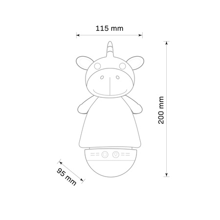 Dekorativní LED světlo na baterie bílé růžové Unicorn Sanico Goldlux