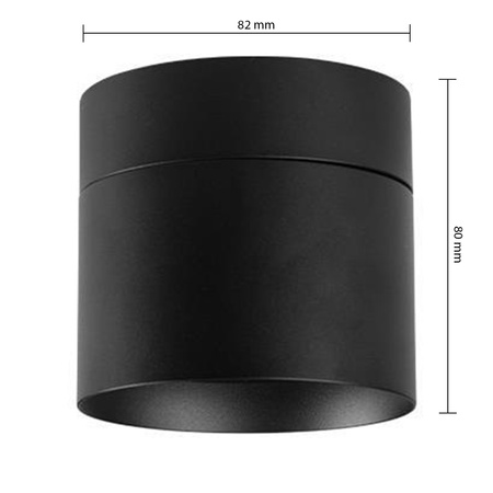 Halogenový reflektorový bodový reflektor GX53 Round Black Apilo Masterled pro povrchovou montáž