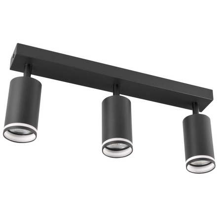 LED PARIS 3 x GU10 Black GOLDLUX (Polux) LED stropní/stěnové světelné pásky