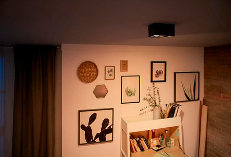 LED halogenové svítidlo pro povrchovou montáž 2x 4,5W BOX Movable Black PHILIPS