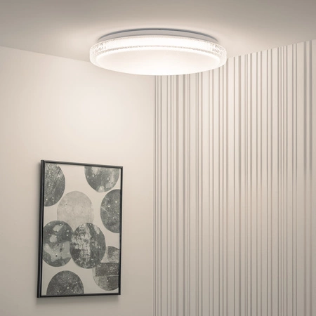 LED stropní plafon AGA2 72W IP44 CCT bílý kulatý 50cm + LUMILED PILOT