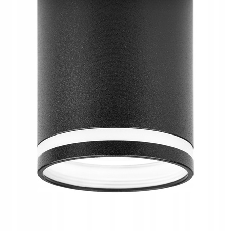 Halogenová výbojka s reflektorem pro povrchovou montáž Spot GU10 s kulatým černým kroužkem Masterled