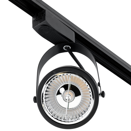 Osvětlovací lišta 1m + 2x reflektor lištový, GU10 AR111 Černá VICTUS LUMILED