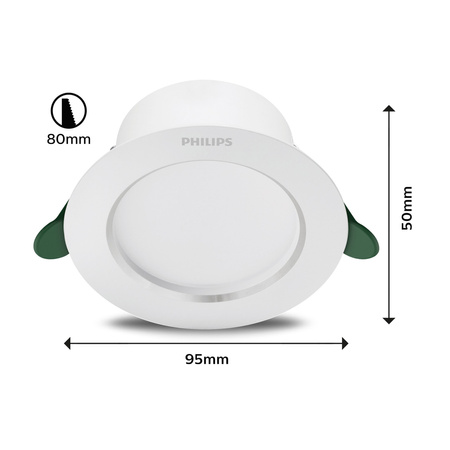 Zapuštěná montáž LED pod omítku 2,2W 330lm 3000K White Diamond Philips