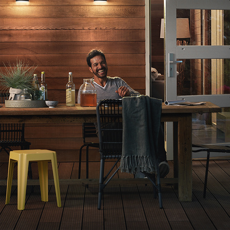 Reflektor LED 50W 5400lm 3000K IP65 se senzorem pohybu a soumraku Black Lois Philips