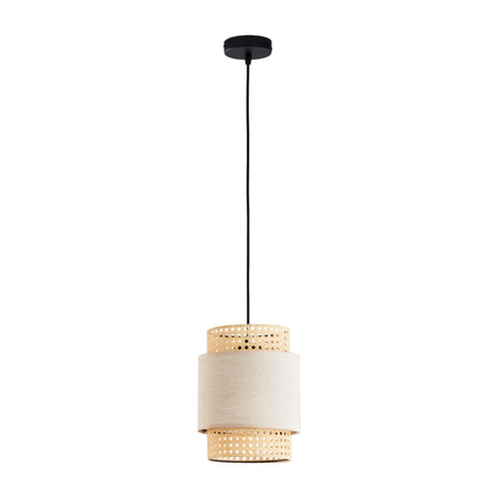 BOHO NATURE Závěsné stropní svítidlo Rattan Hanging Black and Beige Boho Style E27 6300 TK Lighting