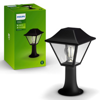 Venkovní zahradní LED svítidlo ALPENGLOW myGarden E27 IP44 Sloupová lucerna černá PHILIPS