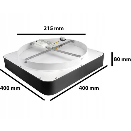 PLAFON LED lustr stropní svítidlo GALAXIS ARIES 54W 3000K-6500K černá + dálkový ovladač