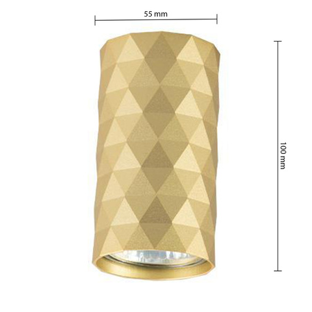 Halogenový reflektorový bodový reflektor GU10 Round Gold Glamour s povrchovou montáží Masterled