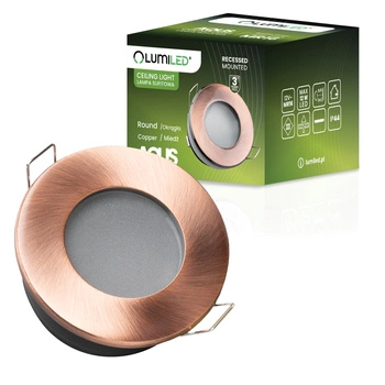 Halogenová Osvětlení Podhledová Koupelnová Hermetická GU10, IP44 Stálá Měděná AQUS LUMILED