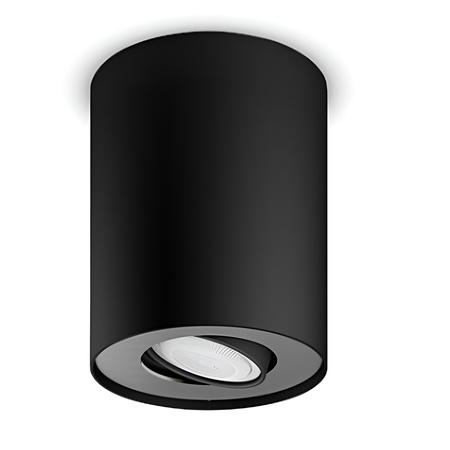 Stropní svítidlo LED Spot Pillar Black 4,2W CCT PHILIPS HUE Bluetooth Zigbee