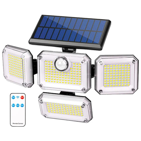 Venkovní solární zahradní reflektor LED 2,5 W lm 6500K Cold se senzorem pohybu a soumraku IP44 Black Glow Kobi