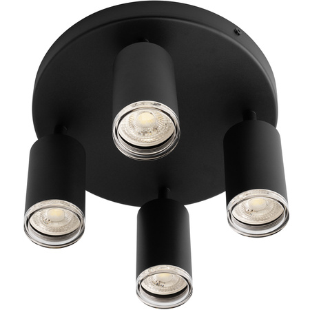 Stropní bodové svítidlo GU10 IP44 ADERO Black Lumiled LED Spot Reflector