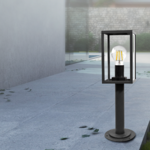 Malmo stojící zahradní lampa pro LED E27. vysoká 48 cm grafitová - GOLDLUX (Polux)