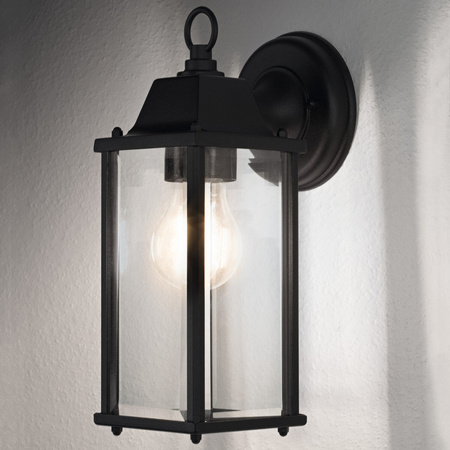 Venkovní zahradní nástěnná lampa E27 LANTERN ke STAŽENÍ Černá lampa Endura LEDVANCE