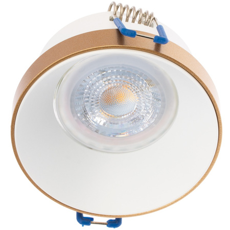 LED GU5.3 GU10 kruhové zlatobílé Simen Kanlux bodové halogenové svítidlo pro zápustnou montáž