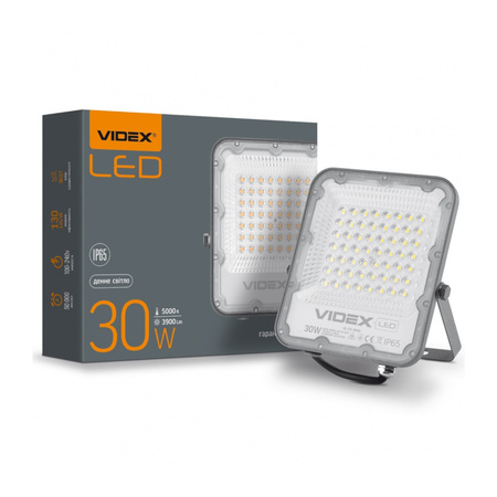 Reflektor LED Halogenový 30W 3900lm 5000K IP65 šedý VIDEX DAVIS