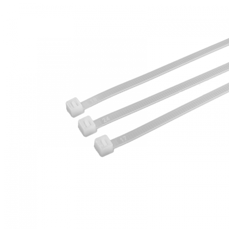 Kabelové stahovací pásky 7,6x500 mm bílé TRACKS Zipové stahovací pásky OK-76500W .MORE 50 ks.