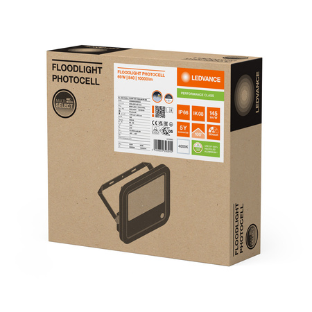 LED reflektor 69W 10000lm 4000K IP66 černý se soumrakovým senzorem LEDVANCE Reflektor