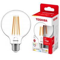 LED žárovka E27 G95 9W = 75W 1055lm 2700K Warm Filament Dimmable TOSHIBA