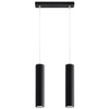 LAGOS 2 2xGU10 Minimalistické černé závěsné stropní svítidlo SOLLUX
