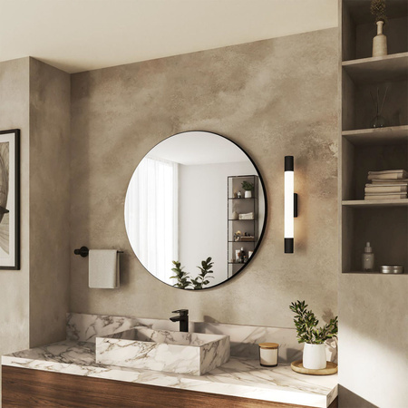 LED Světlo nad Zrcadlo 5W 730lm 2700K 44cm IP44 Černá Rover Philips