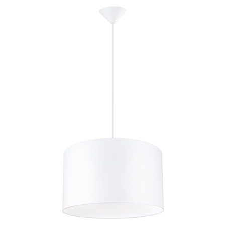 NOVA 40 E27 Bílá minimalistická závěsná lampa SOLLUX