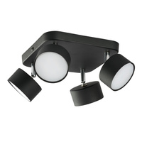 CLARK BLACK Pohyblivé stropní svítidlo pro povrchovou montáž Black Chrome Modern 4xGX53 3405 TK Lighting