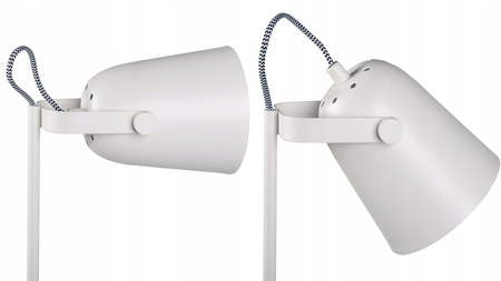 Stolní stolní lampa Školní kancelářská noční lampa Nastavitelná E27 Bílá Raibo Kanlux