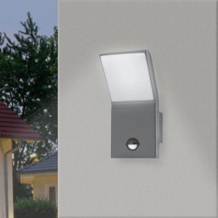 Venkovní zahradní nástěnná lampa LED 12W 4000K IP54 s pohybovým a soumrakovým senzorem