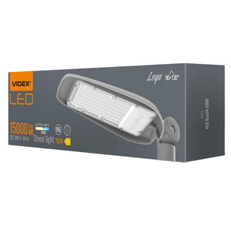 Pouliční svítidlo LED 150W 15000lm 5000K Neutrální 130° 0,72A Šedá VIDEX