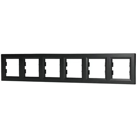 6-násobný horizontální rám pro 6-násobný Asphora zásuvka. Antracit