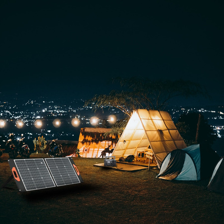 Panel Solární fotovoltaický přenosný skládací Sunflash 100W KOBI