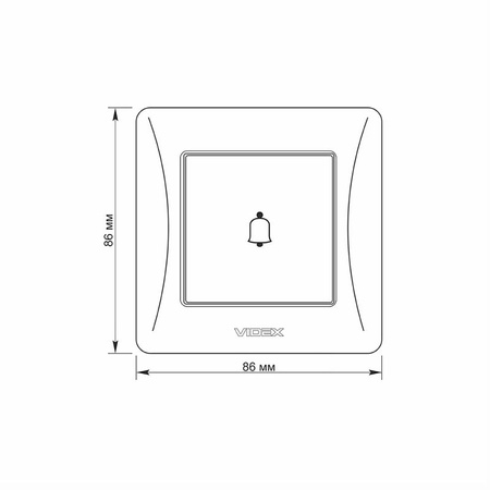 Zvonkové tlačítko s rámečkem 10A Povrchová montáž Bílá BINERA VIDEX
