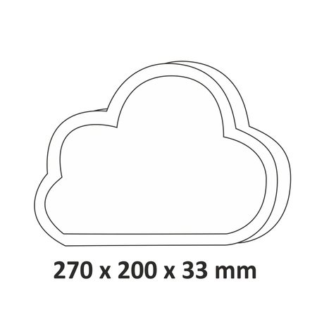 Dřevěná noční lampa dekorativní CLOUD LED Teplá bílá modrá GOLDLUX (Polux) lampa pro děti