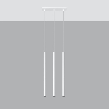 PASTELO 3 3xG9 Závěsné stropní svítidlo Minimalistická bílá SOLLUX