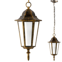 LIGURIA-LT Závěsná zahradní lampa 1xE27 92cm Patina - GOLDLUX (Polux)