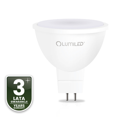 10x Žárovka LED GU5.3, MR16 6W = 50W 580lm 6500K Studená bílá 120° 230V LUMILED