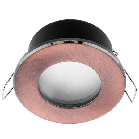 HALOGEN Hermetická sada koupelnových svítidel AQUS Copper IP44 + LED GU10 36° 6W 6500K Lumiled
