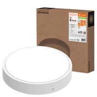 Venkovní průmyslové nástěnné svítidlo LED 10W 1220lm 3000/4000K IP65 White s nouzovým modulem se senzorem pohybu a soumraku Bulkhead Ledvance