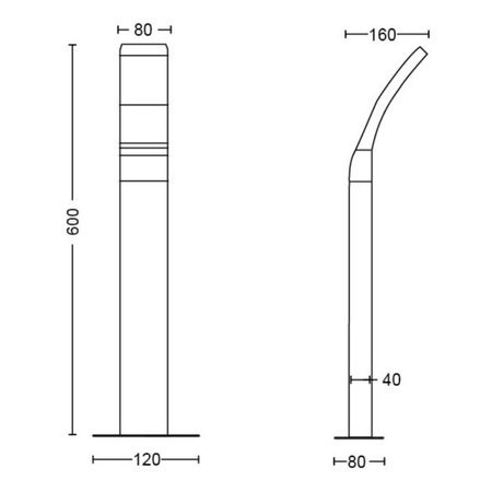 Venkovní LED zahradní lampa SPLAY myGarden 12W 2700K IP44 Tyč 60cm Antracit PHILIPS