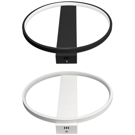 Kulaté stropní svítidlo PLAFON LED lustr 33W 3000K-6500K černá + dálkový ovladač