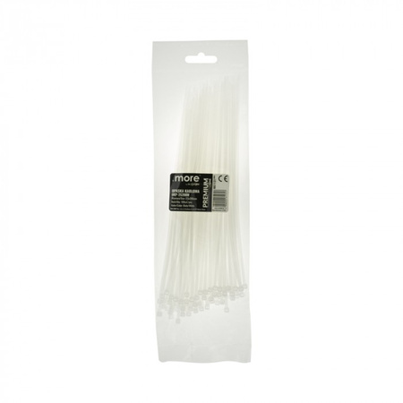 Stahovací pásky 2,5x200 mm bílé PREMIUM OKP-25200W .VÍCE 100 ks.