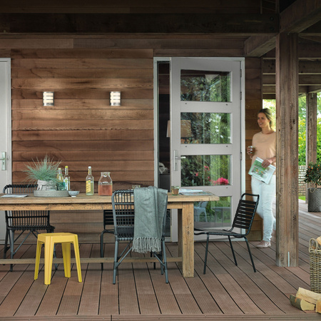 PYTHON 3,8W zahradní lampa LED s čidlem pohybu 2700K teplá IP44 stříbrná PHILIPS