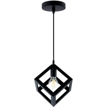 1x E27 Závěsná lampa, geometrická čtvercová ZWIS TALUS LUMILED